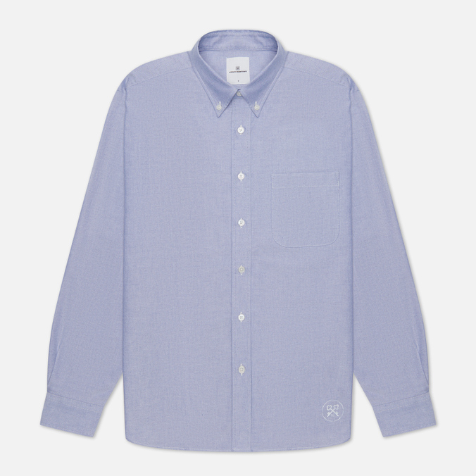 Мужская рубашка uniform experiment Sleeve Paneled B.D Big голубой, Размер L