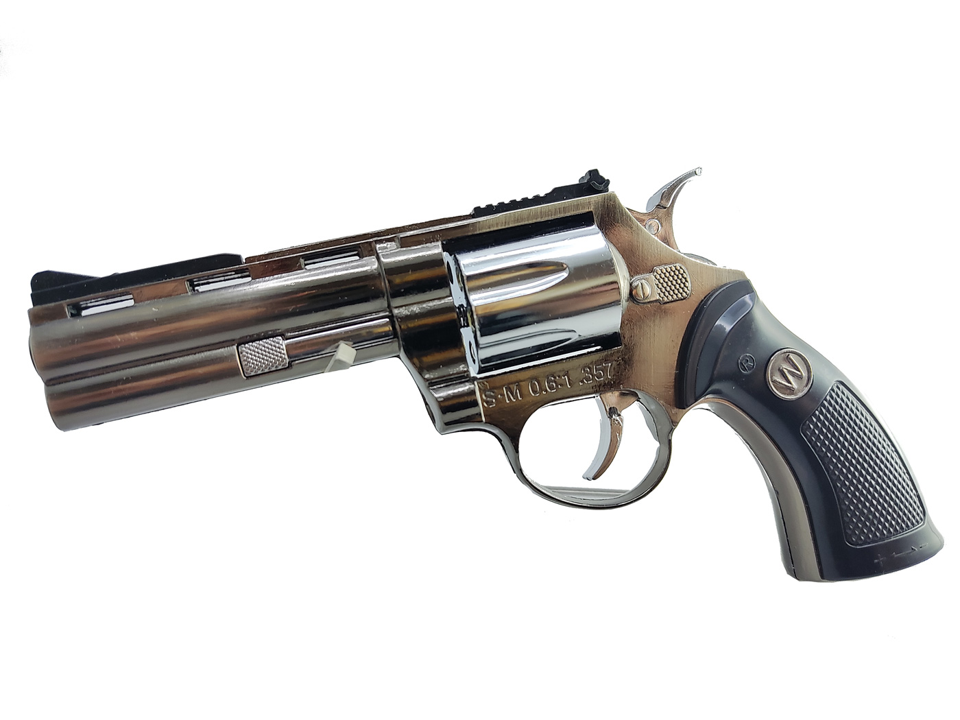 

Пистолет зажигалка - револьвер Colt Python компакт, Серебристый;серый, python-small