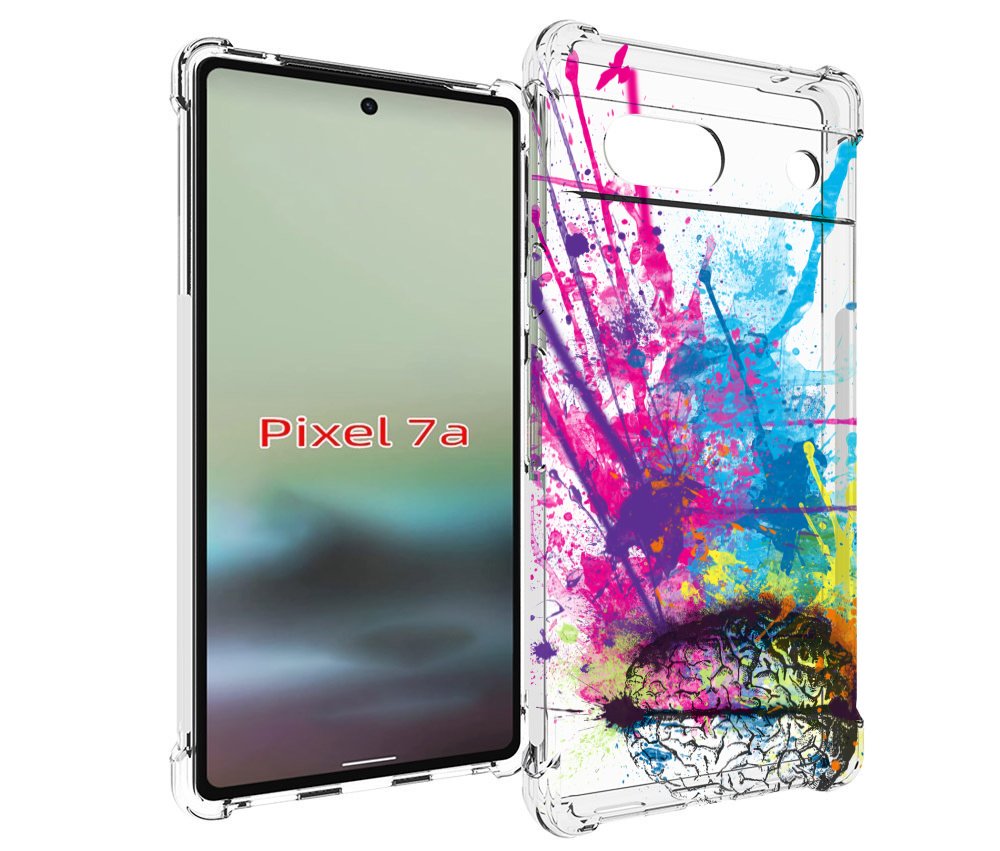 

Чехол MyPads яркий красочный мозг для Google Pixel 7A, Tocco