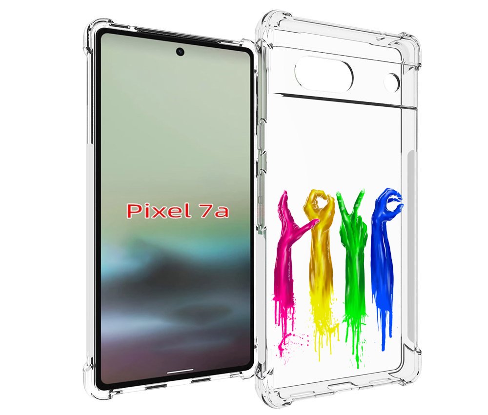 

Чехол MyPads яркие руки love для Google Pixel 7A, Tocco