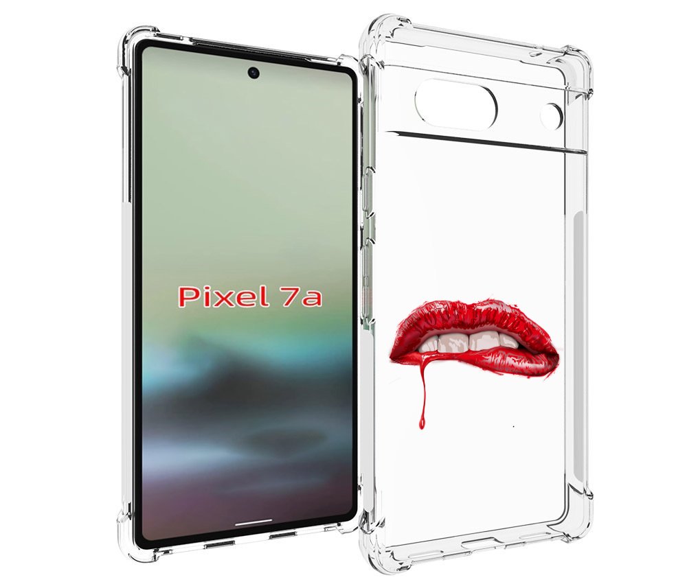 

Чехол MyPads яркие красные губы для Google Pixel 7A, Tocco