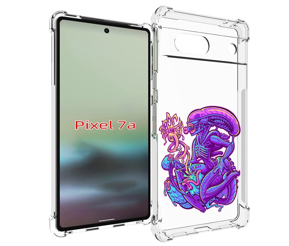 

Чехол MyPads чужой фиолетовый цвет для Google Pixel 7A, Tocco