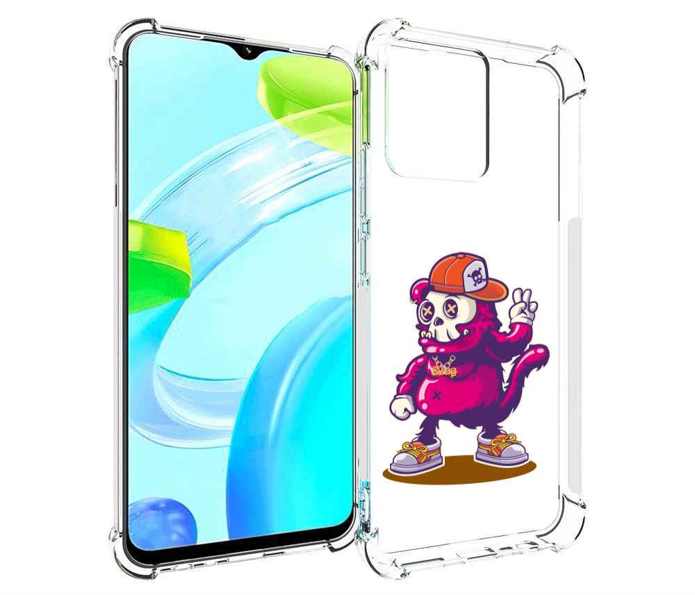 Чехол MyPads крутой-обезьян-в-кепке для Tecno Phantom X2