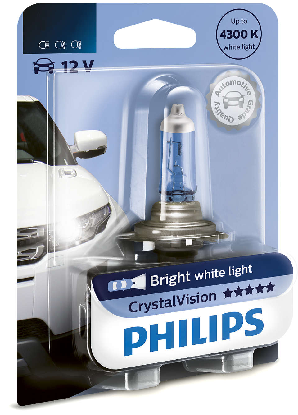 Лампа Hb3 12v (60w) Crystal Vision, 1шт. Блистер [4300k] Philips арт. 9005CVB1