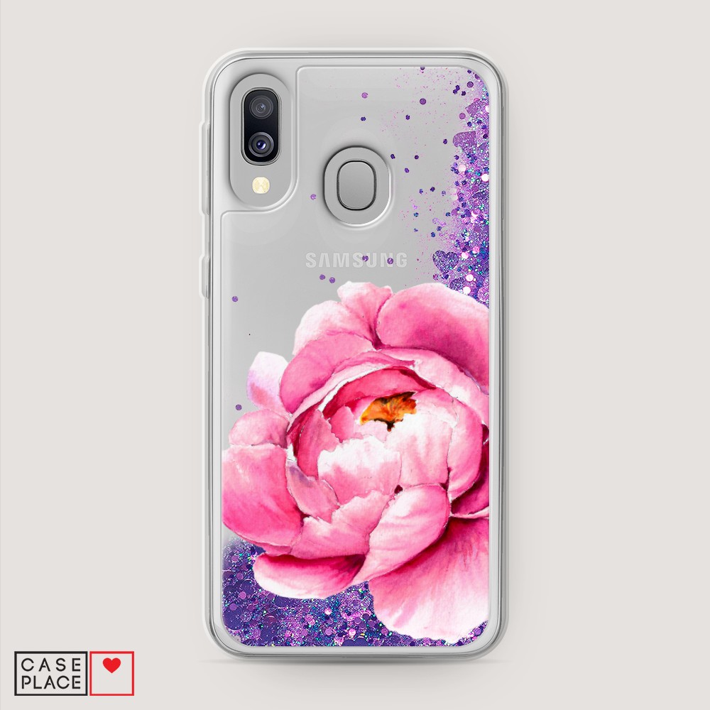 

Жидкий чехол с блестками "Прекрасный пион" на Samsung Galaxy A40
