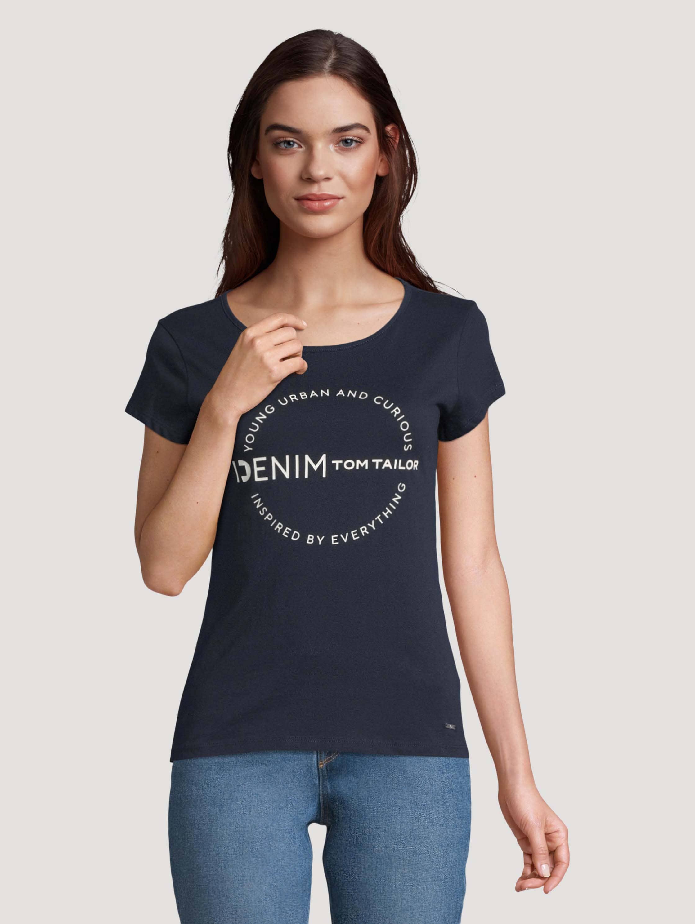 

Футболка женская TOM TAILOR 1031977 синяя 2XL, 1031977