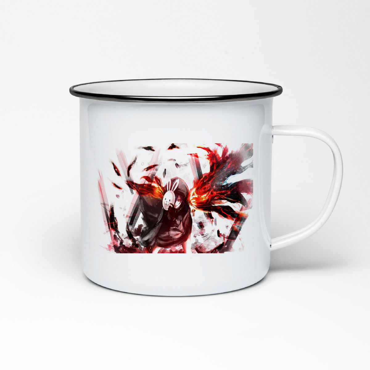 

Кружка металлическая CoolPodarok Футболка Аниме Девушка Маска кролика