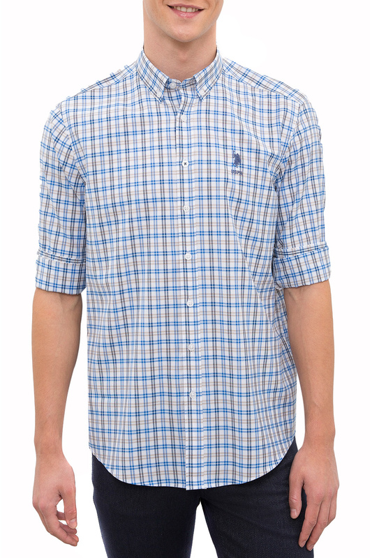 

Рубашка мужская U.S. POLO Assn. G081SZ0040ATALAP-E синяя 48, G081SZ0040ATALAP-E