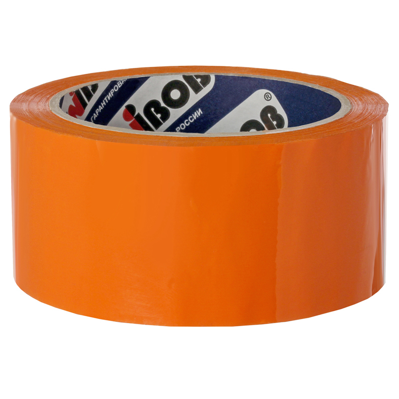 фото Клейкая лента упаковочная unibob 600 оранжевая 48 мм х 66 м, толщина 45 мкм, 10 шт russcarton