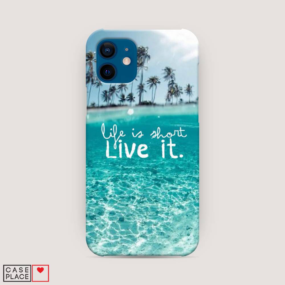 фото Пластиковый чехол "live it" на apple iphone 12 awog