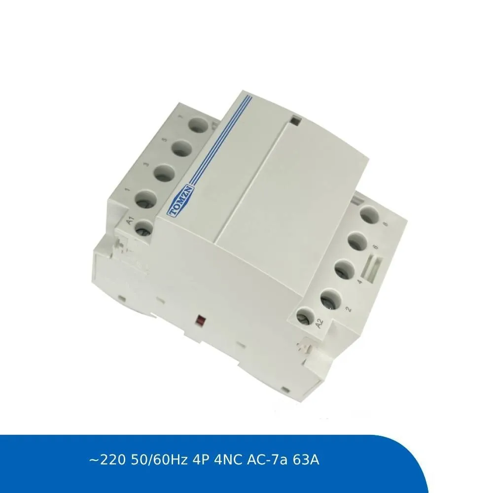 

Контактор TOMZN 31743 ~220 50/60Hz 4P 4NС AC-7a 63A, 31743