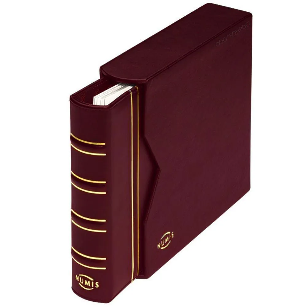 

Альбом Leuchtturm 327836 Classic NUMIS на 143 монеты, в футляре бордовый