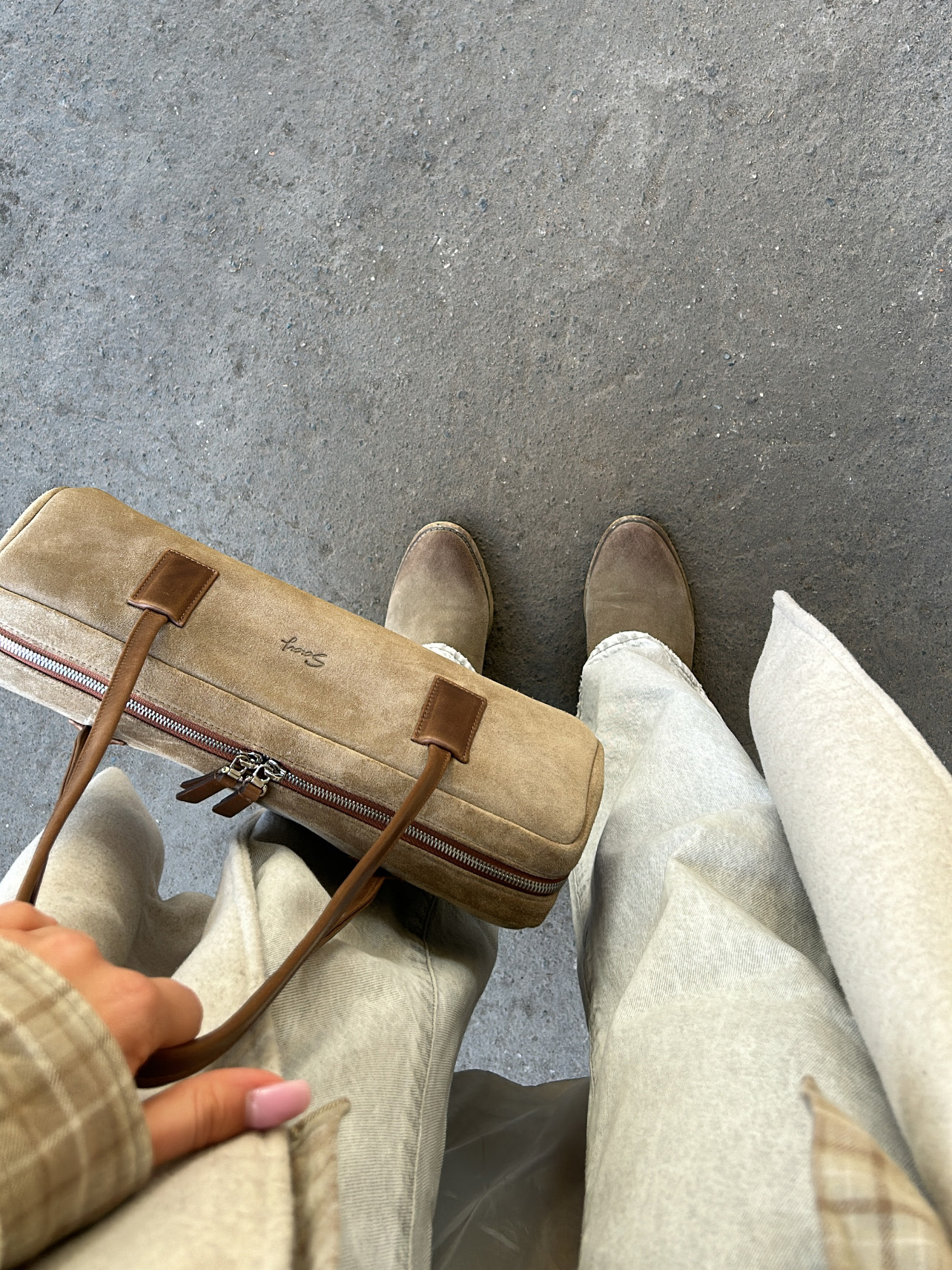 Сумка женская SAAJ SLB177 тауп замша 9300₽