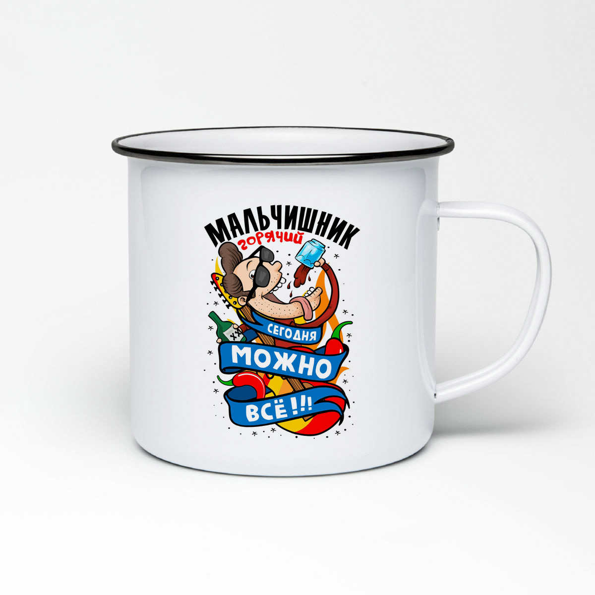 

Кружка металлическая CoolPodarok Горячий мальчишник сегодгя можно всё
