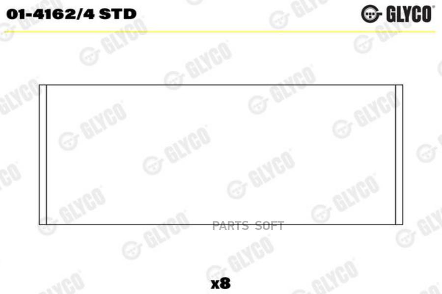 F01-4162/4 STD_вкладыши шатунные к-кт STD (4) Ford Fiesta/Focus 1.2-1.7 95>