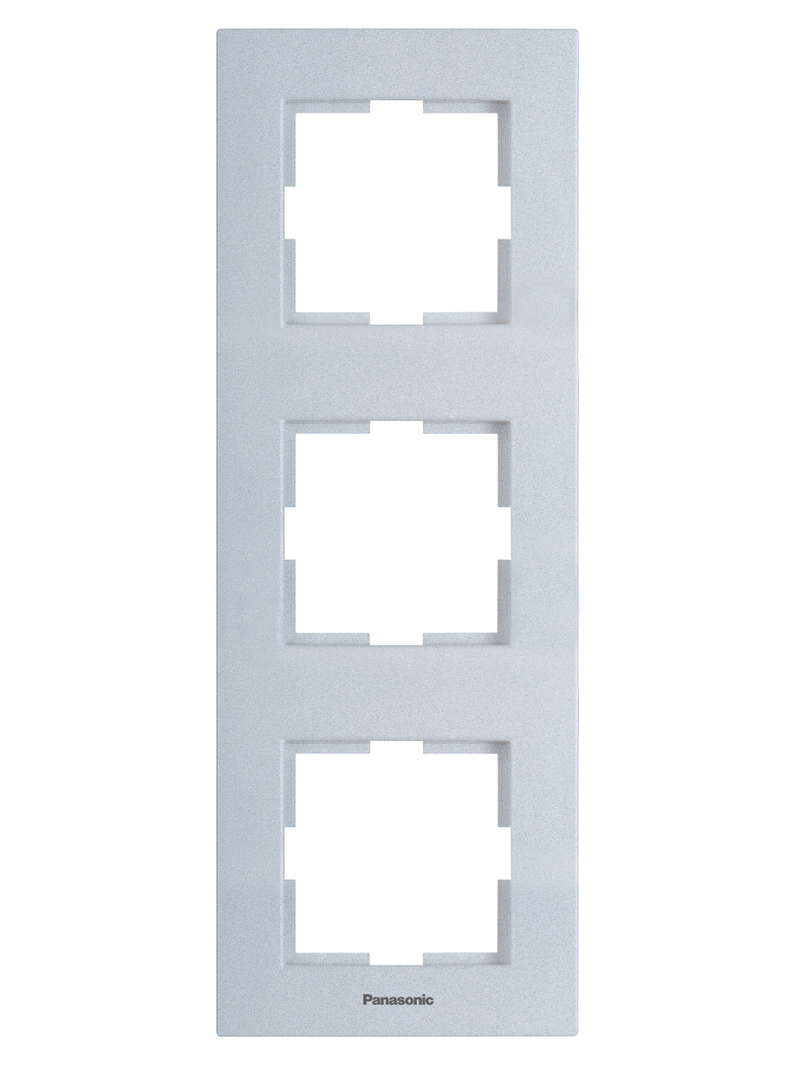 

Рамка Panasonic Karre Plus WKTF08133AS-RU 3x верт.монт. металл серебро упак.:1шт