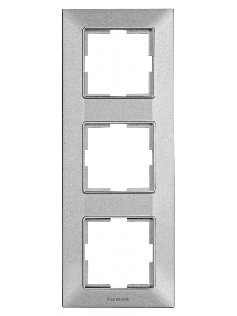

Рамка Panasonic Arkedia Slim WNTF08132SL-RU 3x верт.монт. пластик серебро упак.:1шт