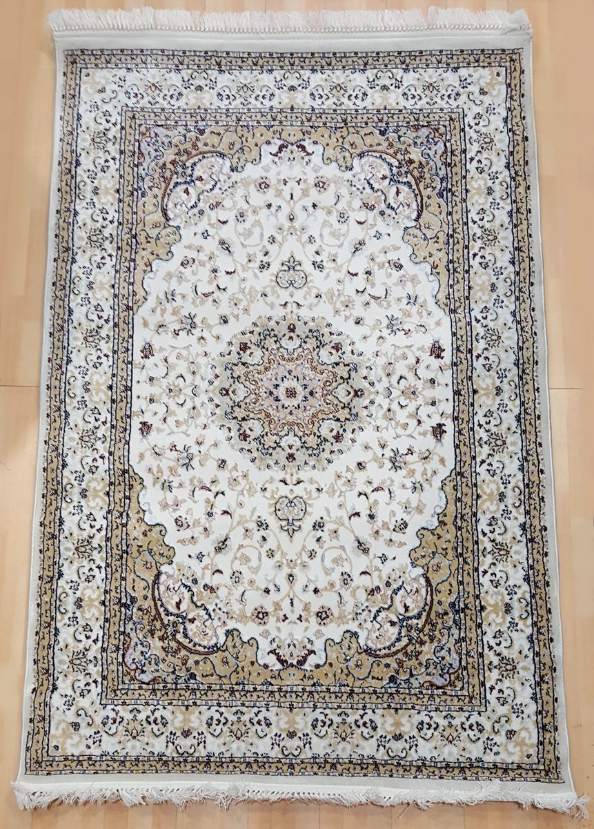 фото Ковер brillant 3685a прямой с.крем/голубой 100х200 sofia rugs