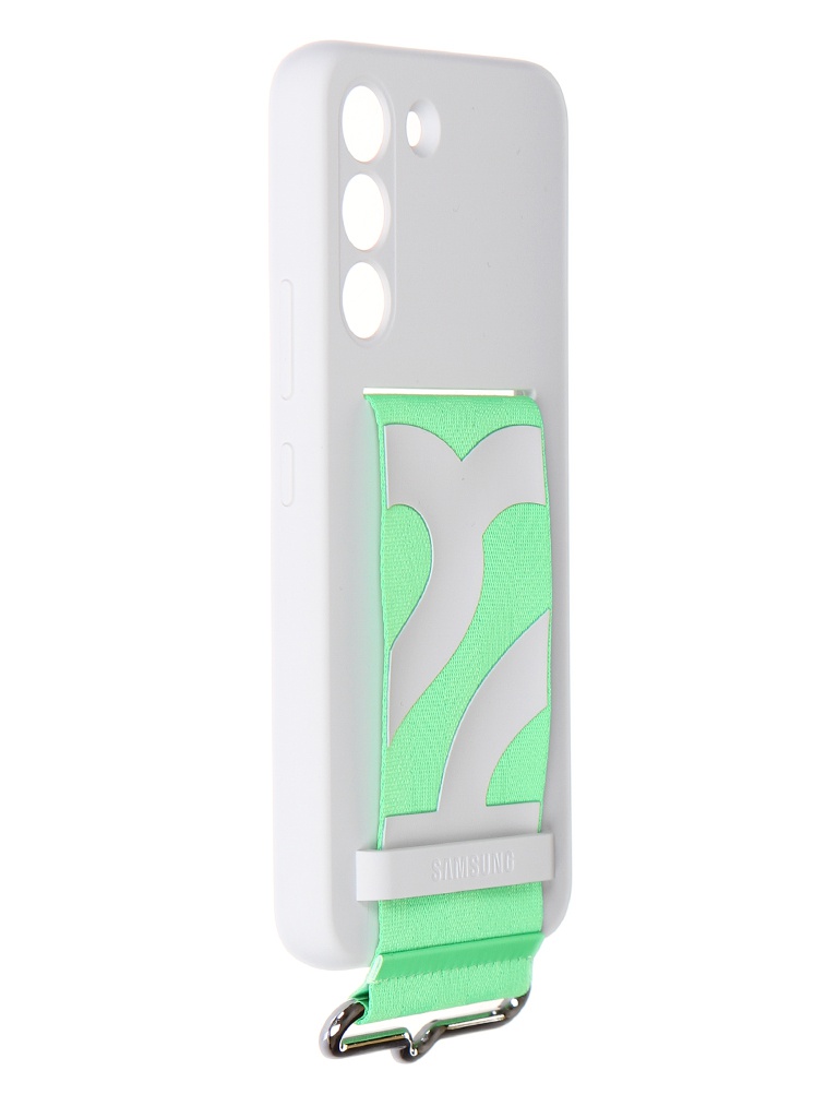 фото Чехол для samsung s22 silicone with strap cover white ef-gs901twegru