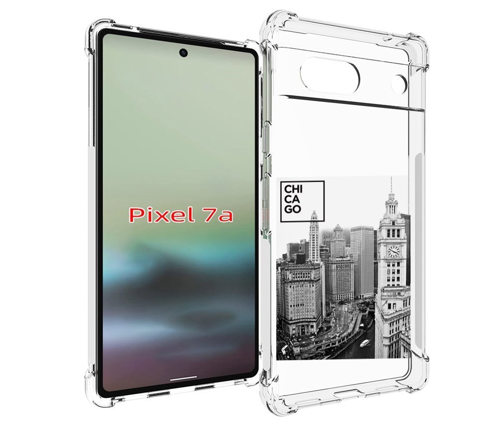 

Чехол MyPads черно белый чикаго для Google Pixel 7A, Tocco
