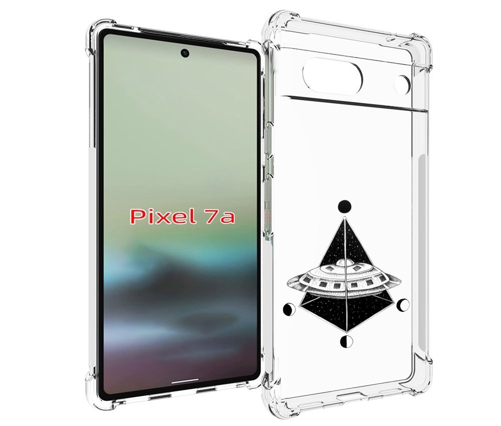 

Чехол MyPads черно белая летающая тарелка для Google Pixel 7A, Tocco