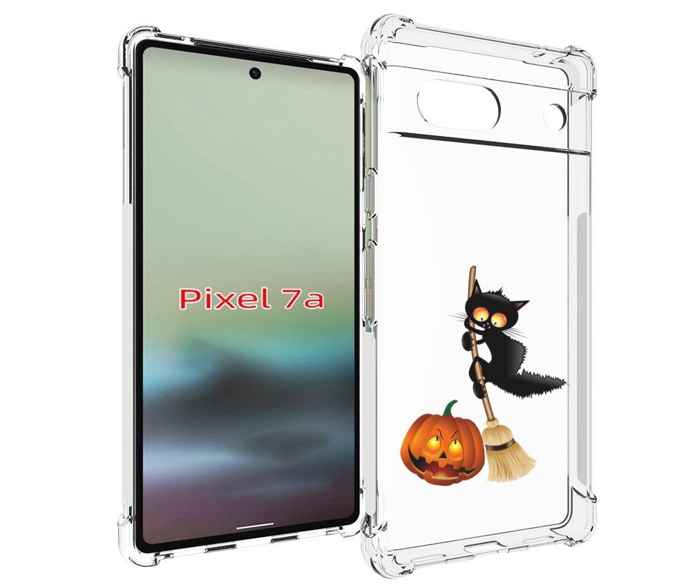 

Чехол MyPads хэлуинский котик для Google Pixel 7A, Tocco