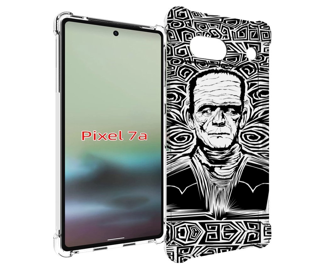 

Чехол MyPads франкенштейн черно белый для Google Pixel 7A, Tocco