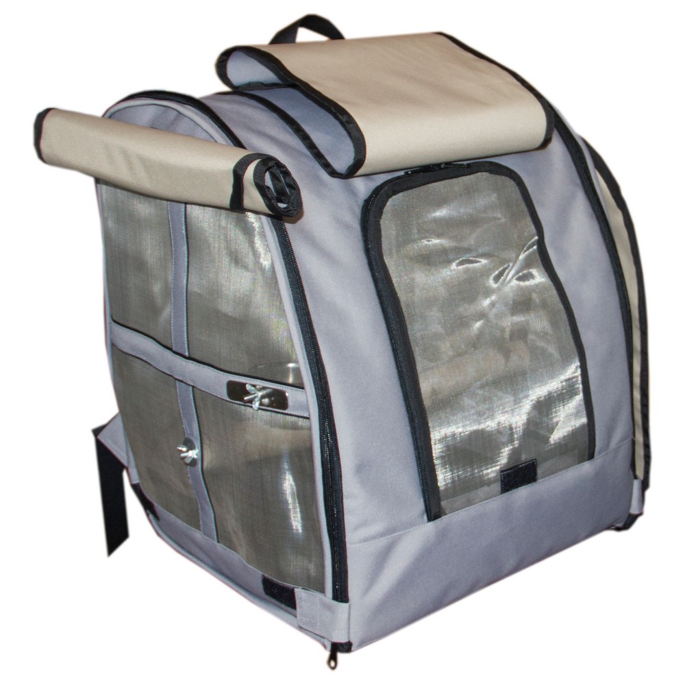 Переноска-рюкзак для птиц PL2536 серый, 45*40*50 см, ParrotsLab