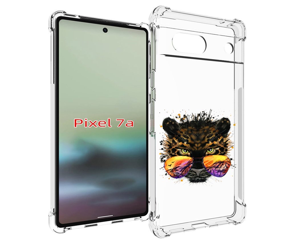 

Чехол MyPads тропический леопард для Google Pixel 7A, Tocco