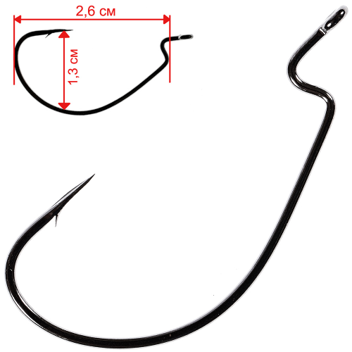

Одинарные крючки Owner лимерик офсетные №2, оголовок с колечком, прямое острие, с бородкой, Черный, Owner 5140 2 (6шт.)