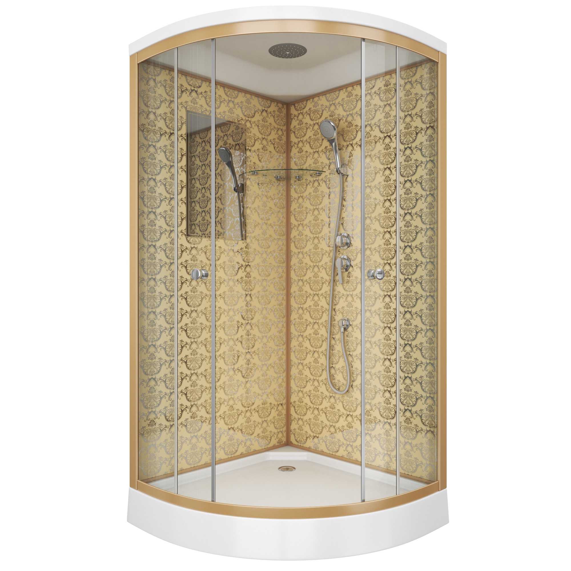

Душевая кабина 100x100 (прозрачное стекло) золото Niagara Luxe NG-7702G
