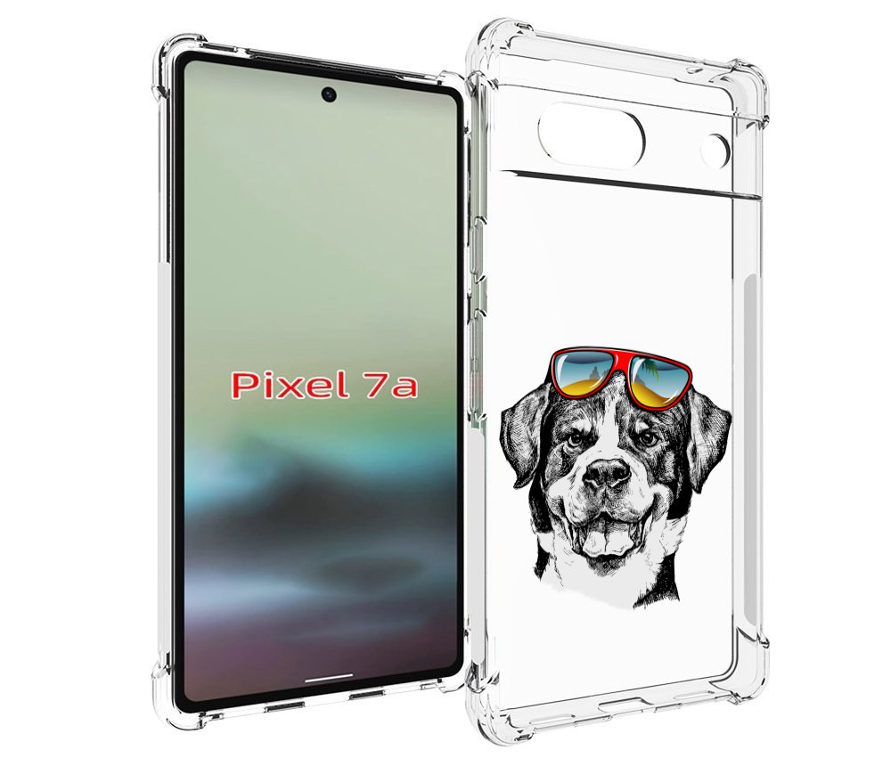 

Чехол MyPads счастливая собака для Google Pixel 7A, Tocco