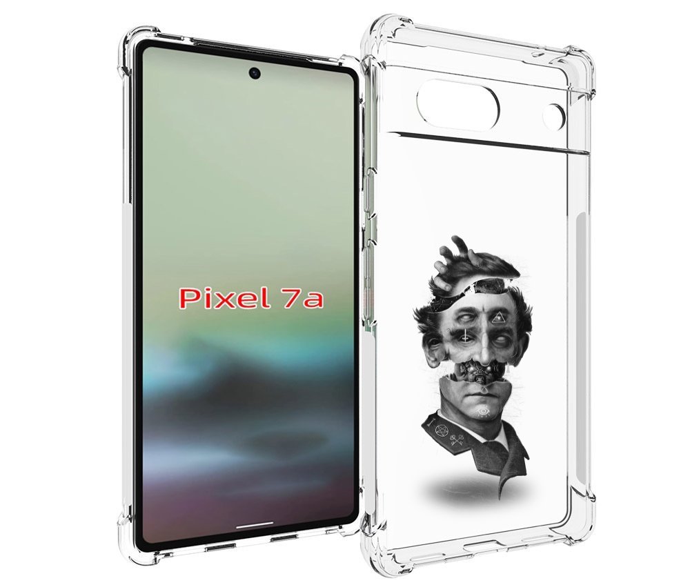 

Чехол MyPads страшное лицо абстракция для Google Pixel 7A, Tocco