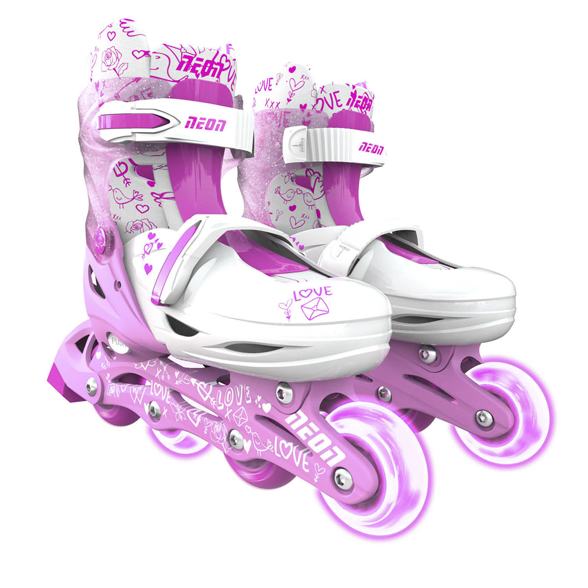 

Роликовые коньки YVolution Neon Combo Skates, розовый размеры 29-32, NEON COMBO SKATES