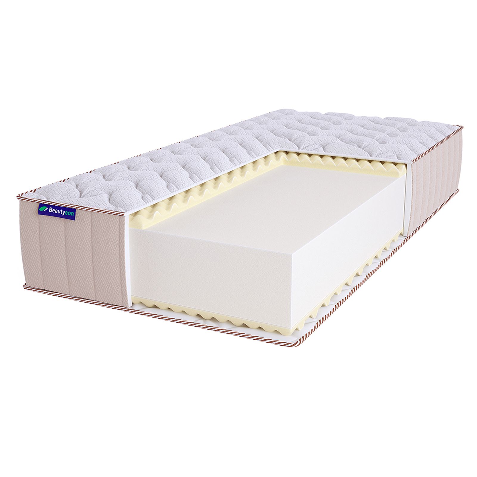 

Матрас двуспальный BeautySon Roll FOAM 21 Massage Double LUX 150x200 27 см, Белый, Roll Foam 21 Massage Double Lux