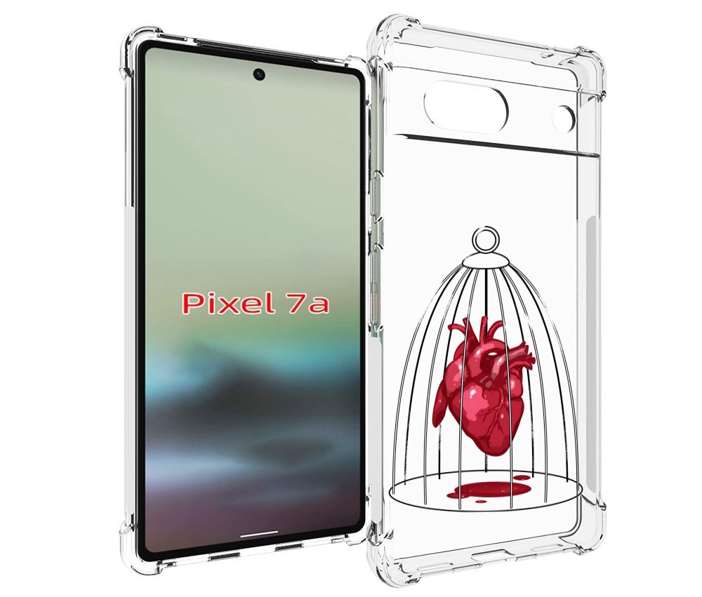 

Чехол MyPads сердце в клетке для Google Pixel 7A, Tocco