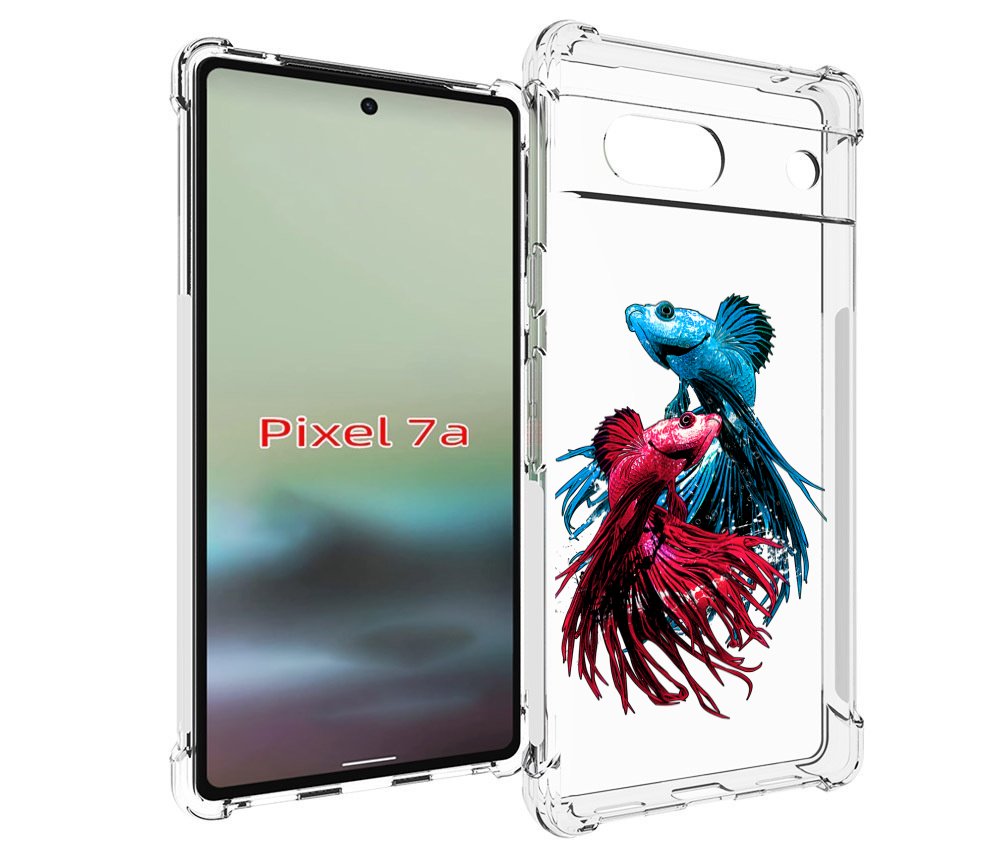 

Чехол MyPads рыбы петушки для Google Pixel 7A, Tocco