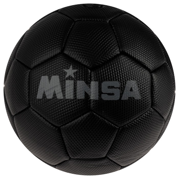 фото Мяч футбольный minsa, размер 2, 32 панели, 3 слойный, цвет черный, 150 г