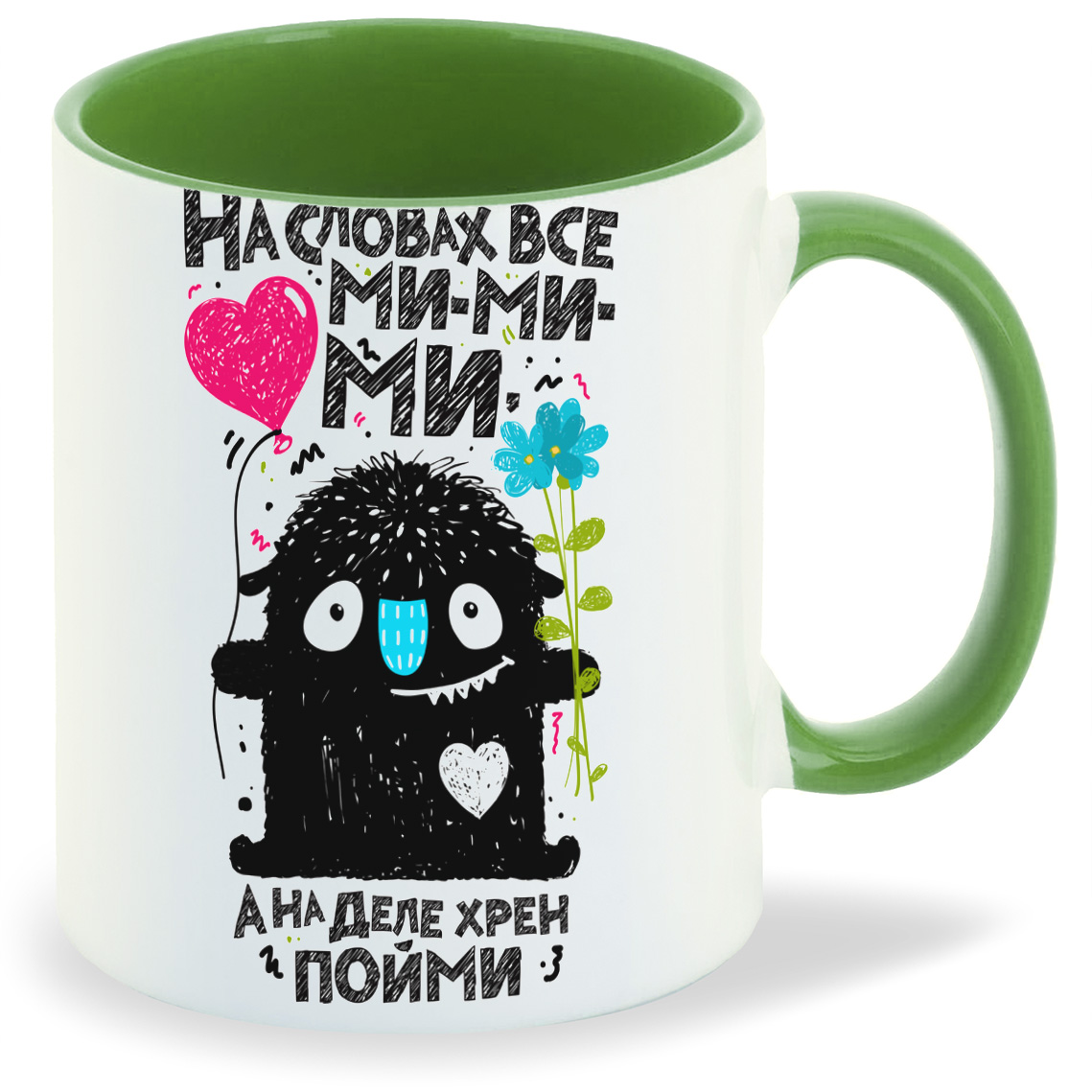

Кружка CoolPodarok На словах все ми-ми-ми, На словах все ми-ми-ми