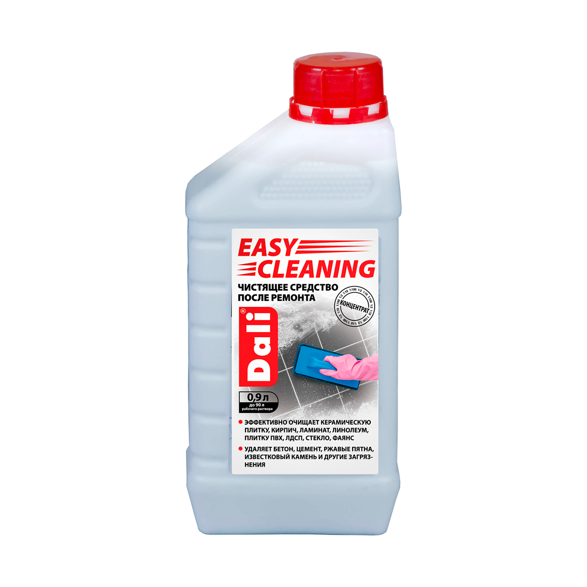 Очиститель после ремонта Dali Easy Cleaning, кислотный, 0,9 л shine systems acidcleaner универсальный кислотный очиститель 750 мл ss744