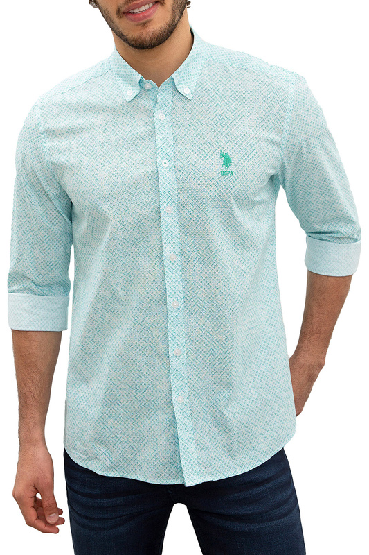 

Рубашка мужская U.S. POLO Assn. G081GL0040TANYAZ голубая 48, G081GL0040TANYAZ
