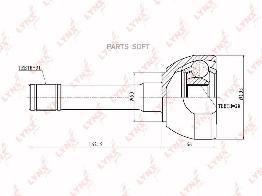 

Шрус LYNXauto CO-5735