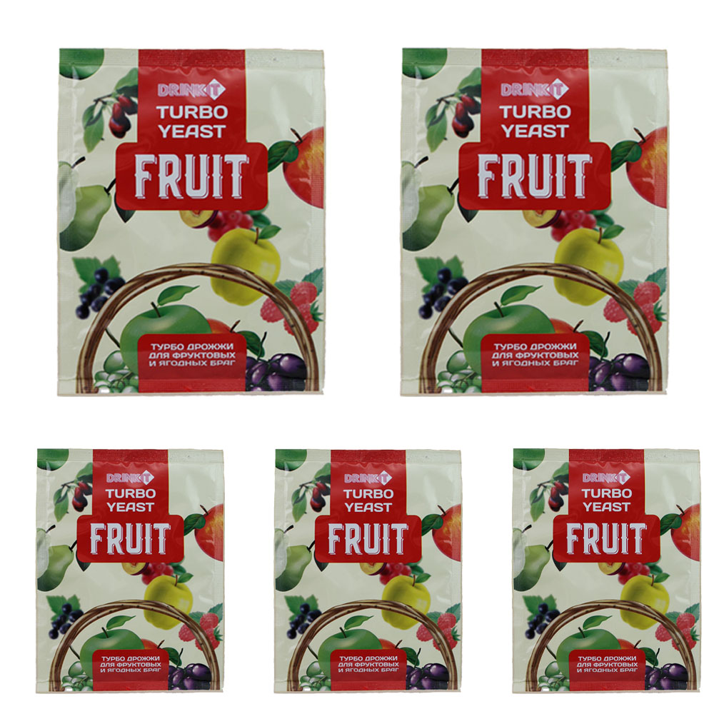 фото Дрожжи для фруктовых браг drinkit fruit 40 г., набор 5 штук.