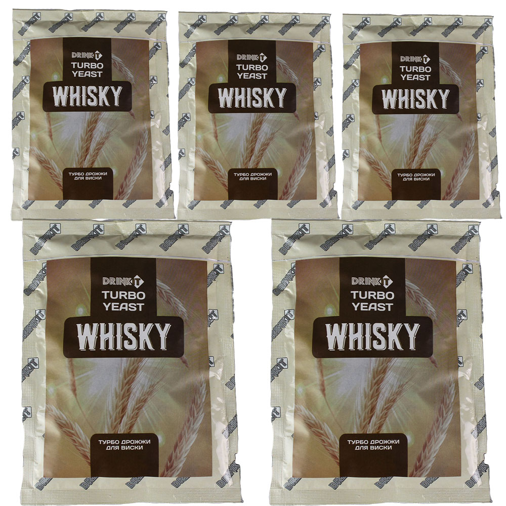 фото Дрожжи для приготовления виски drinkit whisky 72 г., набор 5 штук.