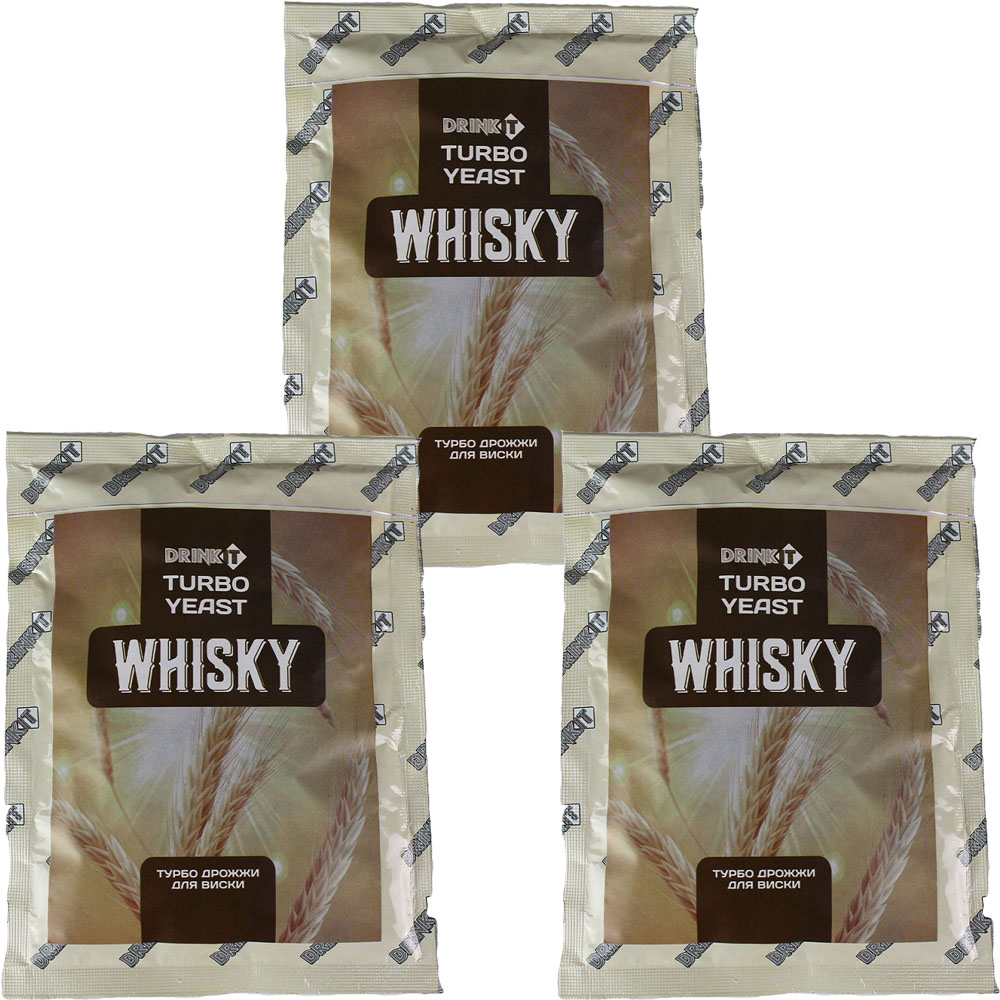 фото Дрожжи для приготовления виски drinkit whisky 72 г., набор 3 штуки.