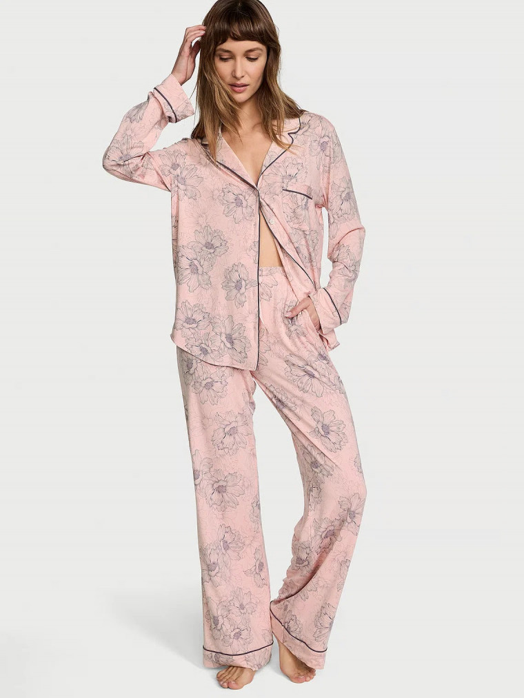 

Пижама женская Victoria's Secret Modal-Long розовая XS, Розовый, Modal-Long