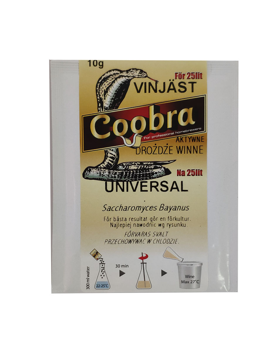 

Дрожжи винные для вина COOBRA JAST NEUTRAL (универсальные) 10 г.