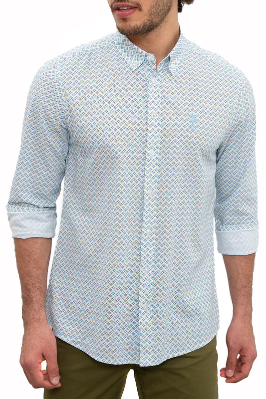 

Рубашка мужская U.S. POLO Assn. G081GL0040MICAH белая 46, G081GL0040MICAH