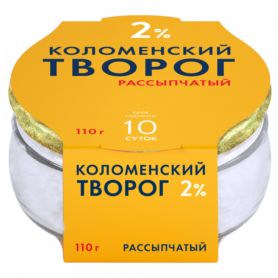 

Творог рассыпчатый Коломенское молоко 2% БЗМЖ 110 г