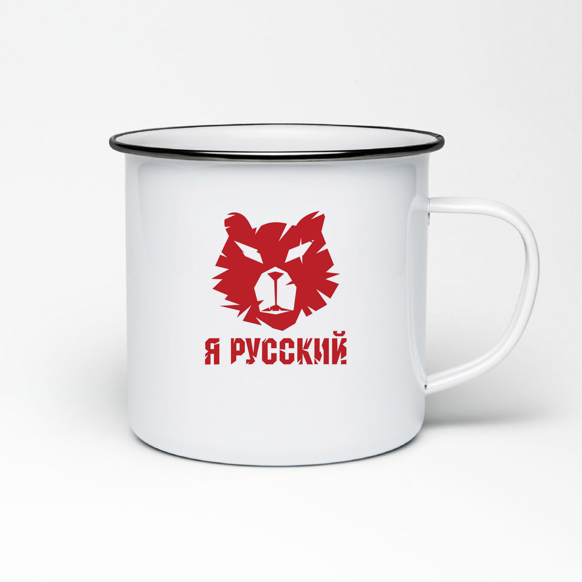 

Кружка металлическая CoolPodarok Я Русский Мордочка